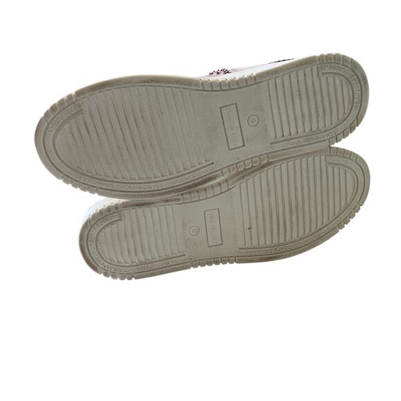 FREE PEOPLE Thirty Love Cut Away Sneakers Pink White Sz 9 Adjustable Lace Up - Picture 10 of 11